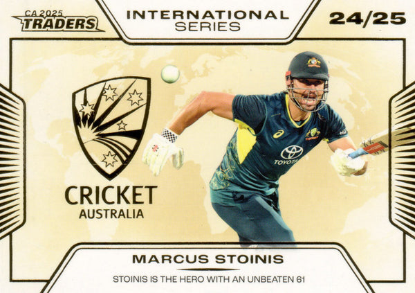2025-26 Cricket Traders - International Series Gold - ISG 07 - Marcus Stoinis - 115/139