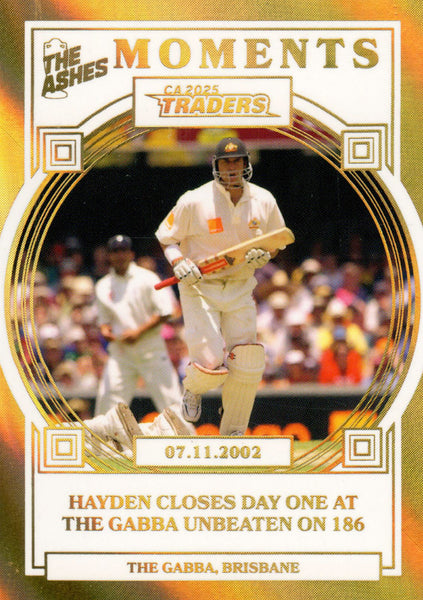 2025-26 Cricket Traders - Ashes Moments Gold - AMG 09 - 07.11.2002 - The Gabba - 002/100