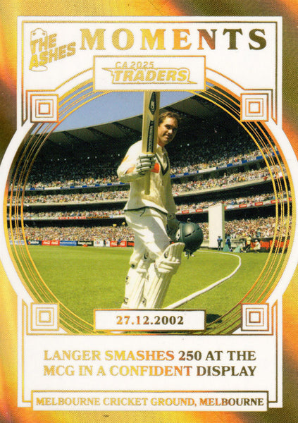 2025-26 Cricket Traders - Ashes Moments Gold - AMG 11 - 27.12.2002 - MCG - 004/100