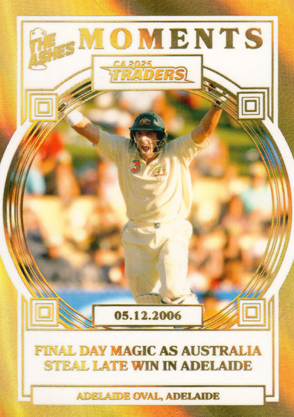 2025-26 Cricket Traders - Ashes Moments Gold - AMG 14 - 05.12.2006 - Adelaide Oval - 097/100
