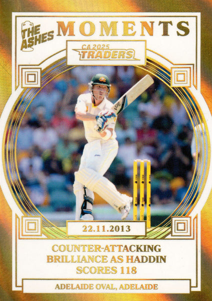 2025-26 Cricket Traders - Ashes Moments Gold - AMG 19 - 22.11.2013 - Adelaide Oval - 046/100