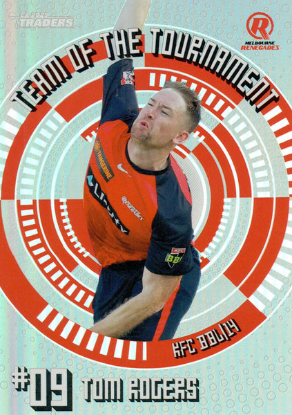 2025-26 Cricket Traders - Team Of The Tournament Silver - TTS 21 - Tom Rogers - 112/200