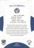 2023 NRL Elite Common Card - 092 - Dylan Brown - Parramatta Eels