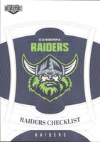 2023 NRL Elite Common Card - 010 - Canberra Raiders Checklist - Canberra Raiders