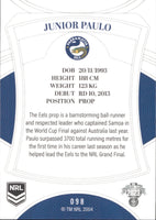 2023 NRL Elite Common Card - 098 - Junior Paulo - Parramatta Eels