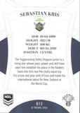 2023 NRL Elite Common Card - 012 - Sebastian Kris - Canberra Raiders