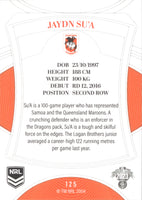 2023 NRL Elite Common Card - 125 - Jaydn Su'A - St. George-Illawarra Dragons