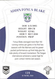 2023 NRL Elite Common Card - 139 - Addin Fonua-Blake - New Zealand Warriors