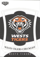 2023 NRL Elite Common Card - 145 - Wests Tigers Checklist - Wests Tigers