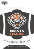 2023 NRL Elite Common Card - 145 - Wests Tigers Checklist - Wests Tigers