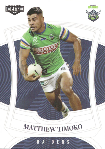 2023 NRL Elite Common Card - 015 - Matthew Timoko - Canberra Raiders