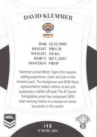 2023 NRL Elite Common Card - 148 - David Klemmer - Wests Tigers