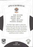 2023 NRL Elite Common Card - 149 - Apisai Koroisau - Wests Tigers