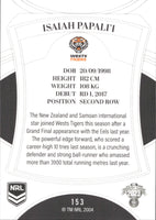 2023 NRL Elite Common Card - 153 - Isaiah Papali'i - Wests Tigers