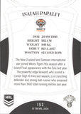 2023 NRL Elite Common Card - 153 - Isaiah Papali'i - Wests Tigers