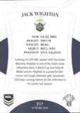 2023 NRL Elite Common Card - 017 - Jack Wighton - Canberra Raiders