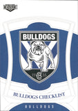 2023 NRL Elite Common Card - 019 - Canterbury-Bankstown Bulldogs Checklist - Canterbury-Bankstown Bulldogs