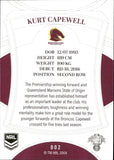 2023 NRL Elite Common Card - 002 - Kurt Capewell - Brisbane Broncos