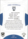 2023 NRL Elite Common Card - 021 - Jake Averillo - Canterbury-Bankstown Bulldogs
