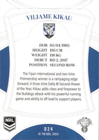 2023 NRL Elite Common Card - 024 - Viliame Kikau - Canterbury-Bankstown Bulldogs