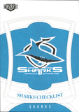 2023 NRL Elite Common Card - 028 - Cronulla-Sutherland Sharks Checklist - Cronulla-Sutherland Sharks