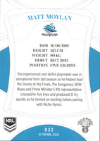 2023 NRL Elite Common Card - 032 - Matt Moylan - Cronulla-Sutherland Sharks