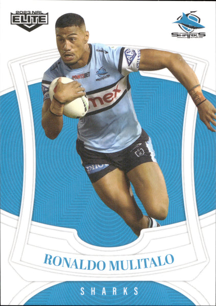 2023 NRL Elite Common Card - 033 - Ronaldo Mulitalo - Cronulla-Sutherland Sharks