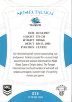2023 NRL Elite Common Card - 036 - Siosifa Talakai - Cronulla-Sutherland Sharks