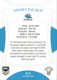 2023 NRL Elite Common Card - 036 - Siosifa Talakai - Cronulla-Sutherland Sharks
