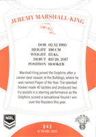 2023 NRL Elite Common Card - 043 - Jeremy Marshall-King - Dolphins