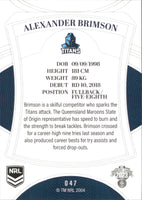 2023 NRL Elite Common Card - 047 - Alexander Brimson - Gold Coast Titans