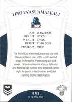 2023 NRL Elite Common Card - 049 - Tino Fa’asuamaleaui - Gold Coast Titans
