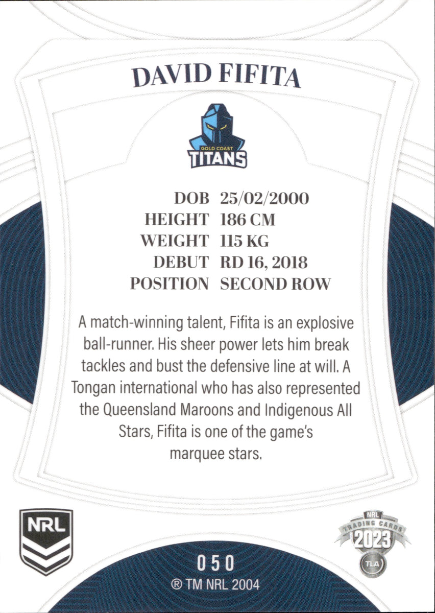 2023 NRL Elite Common Card - 050 - David Fifita - Gold Coast Titans ...