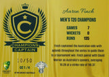2022-23 Cricket Traders Case Card - CC 1  - Aaron Finch - T20 Men's Champions Captain - 10/50
