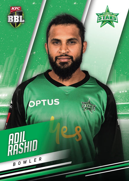 ADIL RASHID - BBL 2018 Silver Parallel Card #136