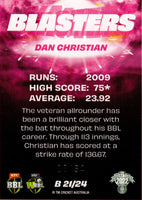 2022-23 Cricket Traders Blasters Priority - B 21 - Dan Christian - 18/34