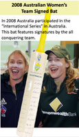 2008 Int'n Series - Australian Women’s Team - Signed Bat - CA Release