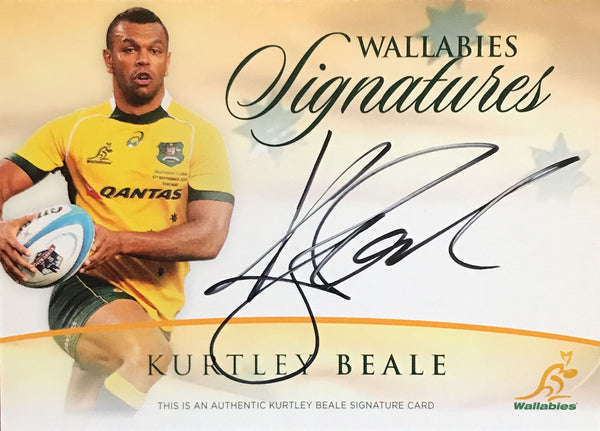 KURTLEY BEALE Wallabies Signature Card #WS-14
