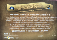 2017 - RARE Aust Rugby CASE CARD - Indiv Numbered
