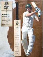 2016 ODI v New Zealand - Aust Team Signed Bat (Smith & Warner records)