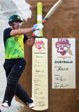 2011 T20 v England - Aust Team Signed Bat (Finch Debut)