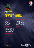 CPL All-Round Legends DEVEN THOMAS - #TTR-07