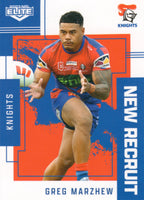 2023 NRL Elite New Recruit - NR 18 - Greg Marzhew - Newcastle Knights