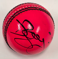 DOUG BOLLINGER Hand Signed PINK TEST Cricket Ball