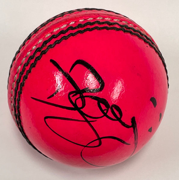 DOUG BOLLINGER Hand Signed PINK TEST Cricket Ball