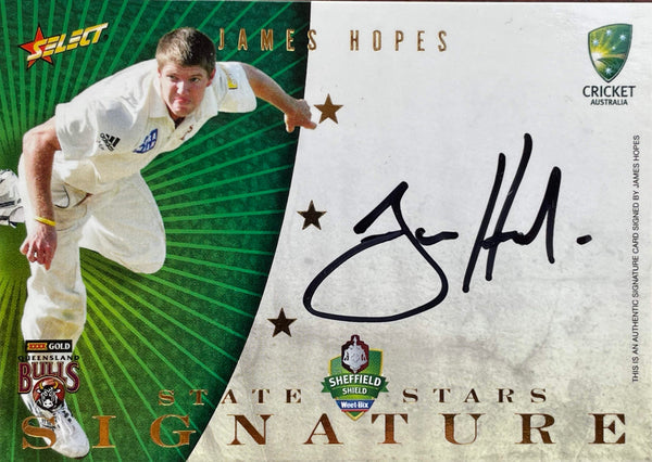 JAMES HOPES 2008 Star Signature Card S4