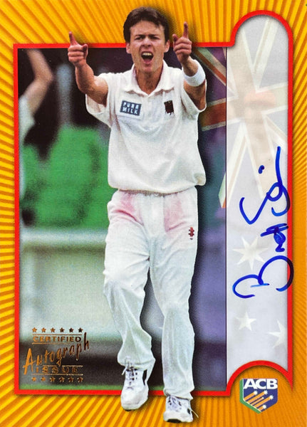 Brett Swain Gold Cricket Signature Card S6
