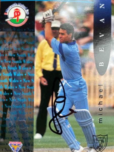 MICHAEL BEVAN 1995 Hand-Signed NSW Card #71