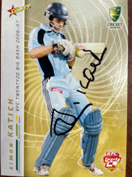 SIMON KATICH 2007 Select Hand-Signed Card #46