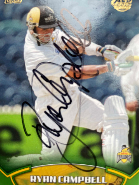 RYAN CAMPBELL 2001 Hand-Signed Card